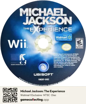 Michael Jackson: The Experience Nintendo Wii, NTSC disc