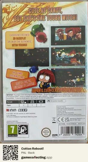Cotton Reboot! Nintendo Switch, PAL box back