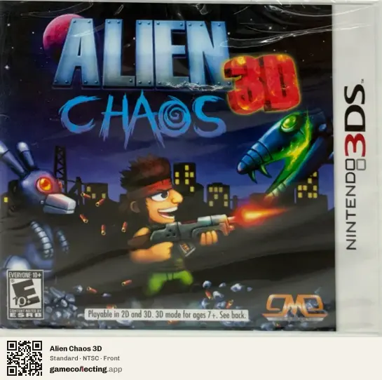 Alien Chaos 3D Nintendo 3DS, NTSC box front