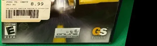 Ford vs Chevy, the ESRB box on its front