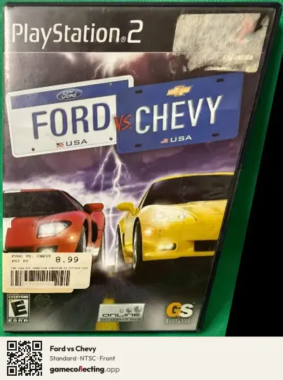 Ford vs Chevy PlayStation 2, NTSC box front