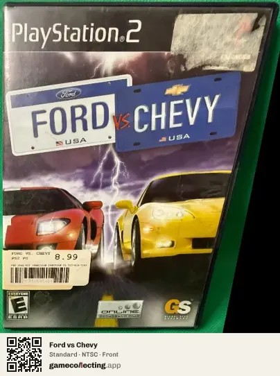 Ford vs Chevy PlayStation 2, NTSC box front