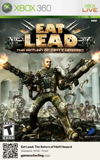 Eat Lead: The Return of Matt Hazard Xbox 360, NTSC box front