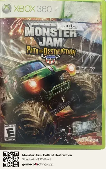 Monster Jam: Path of Destruction Xbox 360, NTSC box front