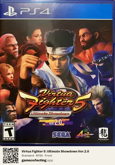 Virtua Fighter 5: Ultimate Showdown Ver.2.0 PlayStation 4, NTSC box front