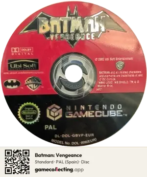 Batman: Vengeance Nintendo GameCube, PAL disc