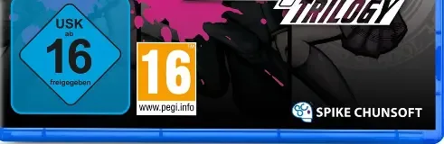 Danganronpa Trilogy, the USK square on its front