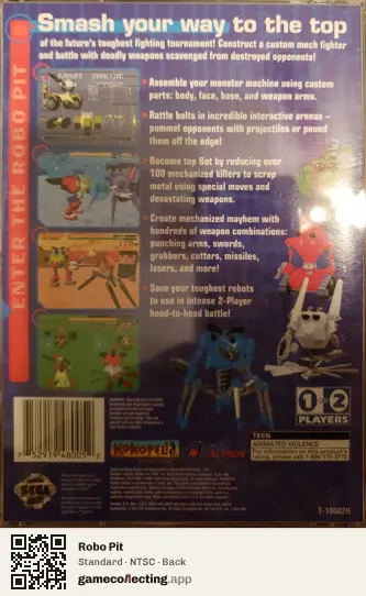 Robo Pit Sega Saturn, NTSC box back