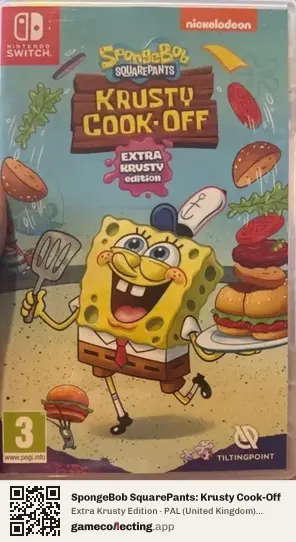 SpongeBob SquarePants: Krusty Cook-Off Nintendo Switch, United Kingdom box front
