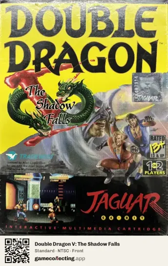 Double Dragon V: The Shadow Falls Atari Jaguar, NTSC box front