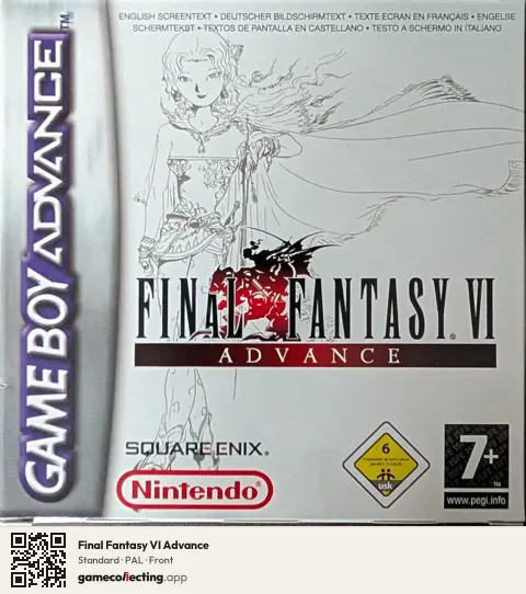 Final Fantasy VI Advance Game Boy Advance, PAL box front