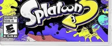 Splatoon 3, the ESRB box on its front