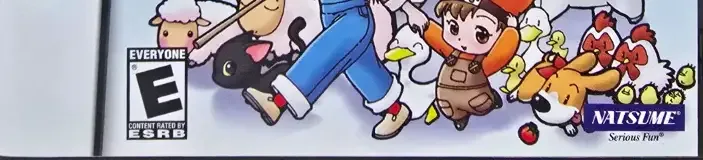 Harvest Moon DS Cute, the ESRB box on its front