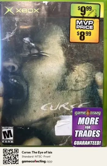 Curse: The Eye of Isis Xbox, NTSC box front