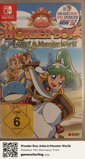 Wonder Boy: Asha in Monster World Nintendo Switch, Germany box front