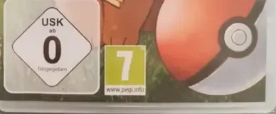 Pokémon: Let's Go, Eevee!, the USK square on its front