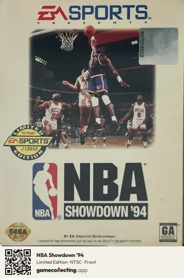 NBA Showdown '94 Sega Mega Drive / Genesis, NTSC box front