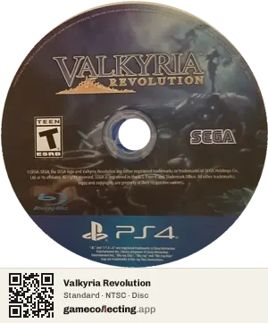 Valkyria Revolution PlayStation 4, NTSC disc