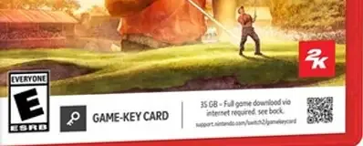 PGA Tour 2K25, the ESRB box on its front