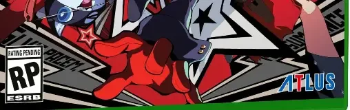 Persona 5 Tactica, the ESRB box on its front