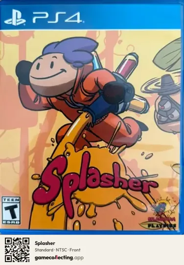 Splasher PlayStation 4, NTSC box front