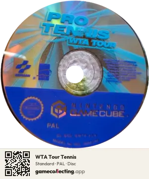 WTA Tour Tennis Nintendo GameCube, PAL disc