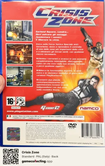 Crisis Zone PlayStation 2, Italy box back