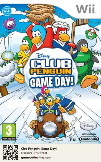 Club Penguin: Game Day! Nintendo Wii, PAL box front