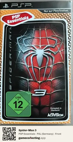 Spider-Man 3 PlayStation Portable, Germany box front