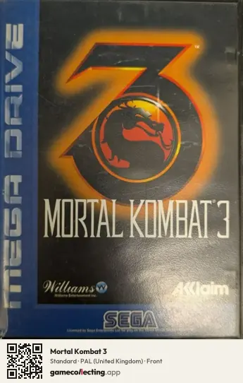 Mortal Kombat 3 Sega Mega Drive / Genesis, United Kingdom box front
