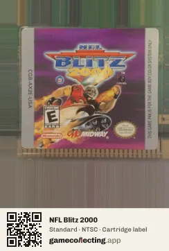 NFL Blitz 2000 Game Boy Color, NTSC cartridge label