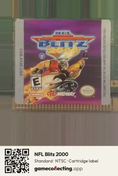 NFL Blitz 2000 Game Boy Color, NTSC cartridge label