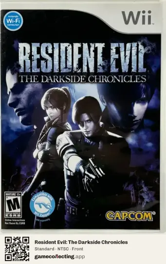 Resident Evil: The Darkside Chronicles Nintendo Wii, NTSC box front
