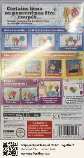 Snipperclips Plus: Cut It Out, Together! Nintendo Switch, France box back