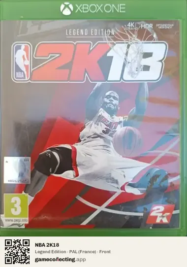 NBA 2K18 Xbox One, France box front