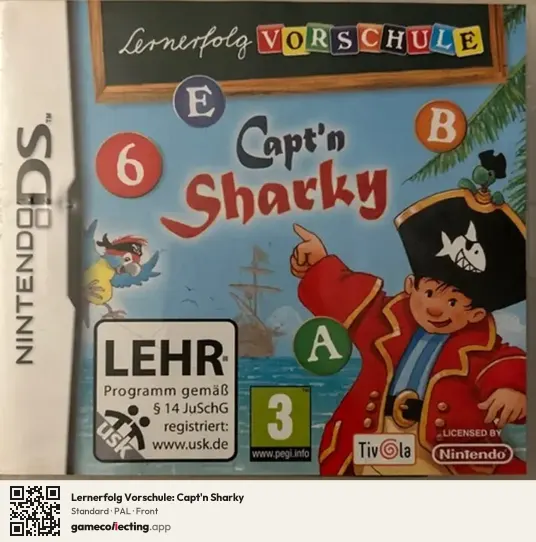 Lernerfolg Vorschule: Capt'n Sharky Nintendo DS, PAL box front