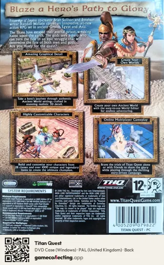 Titan Quest Computer, United Kingdom box back