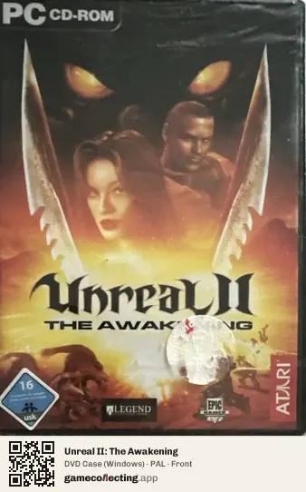 Unreal II: The Awakening Computer, PAL box front
