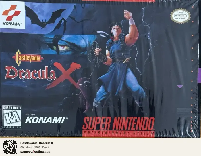 Castlevania: Dracula X Super Nintendo Entertainment System, NTSC box front
