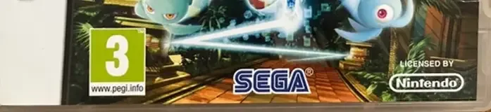 Sonic Colors, the PEGI square on its front