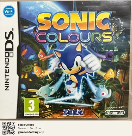 Sonic Colors Nintendo DS, PAL box front