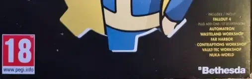 Fallout 4, the PEGI square on its front