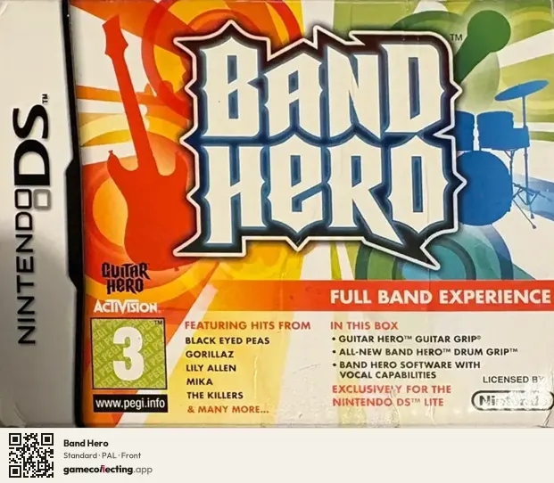 Band Hero Nintendo DS, PAL box front