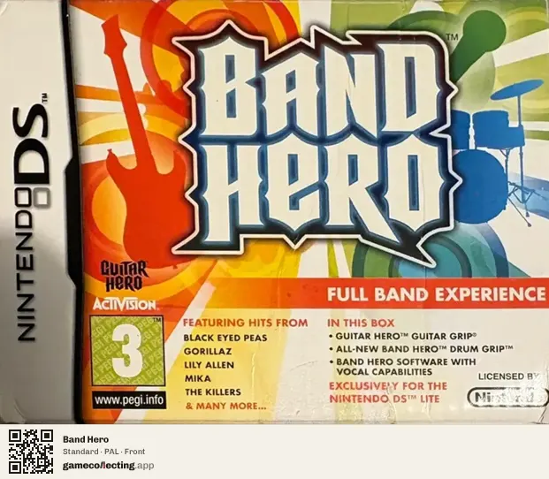 Band Hero Nintendo DS, PAL box front