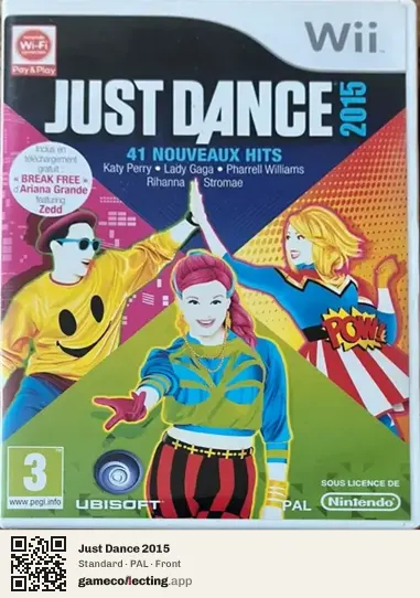 Just Dance 2015 Nintendo Wii, PAL box front