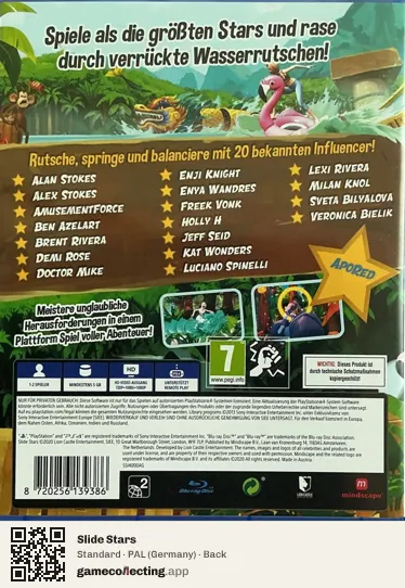 Slide Stars PlayStation 4, Germany box back