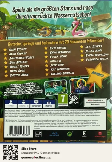 Slide Stars PlayStation 4, Germany box back