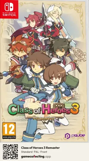 Class of Heroes 3 Remaster Nintendo Switch, PAL box front