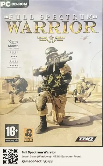 Full Spectrum Warrior Computer, Europe box front