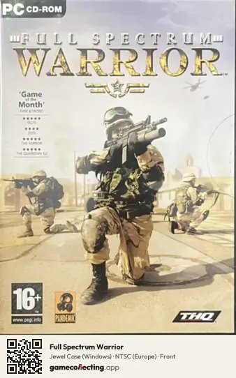 Full Spectrum Warrior Computer, Europe box front